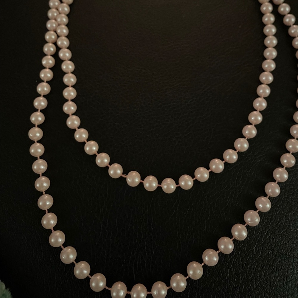 Pink Faux Pearl Necklace